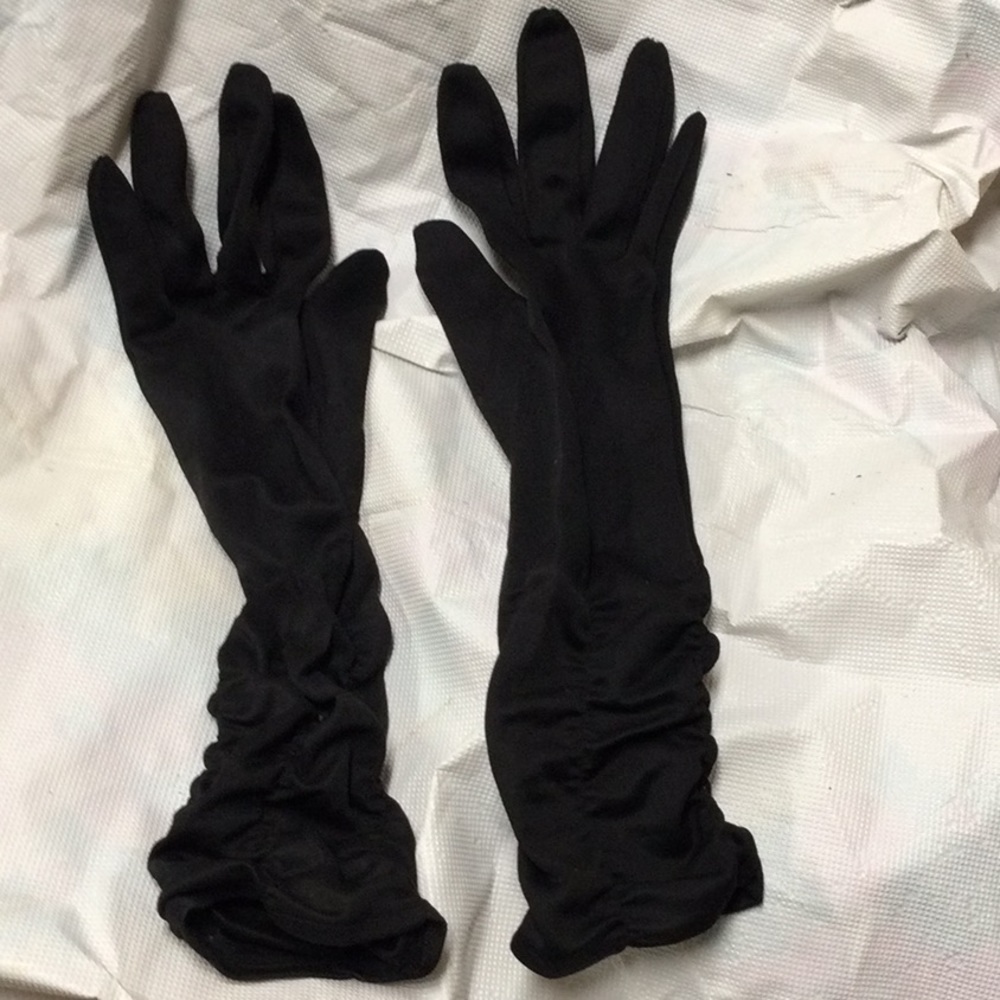 Vintage Long Black Dress Gloves